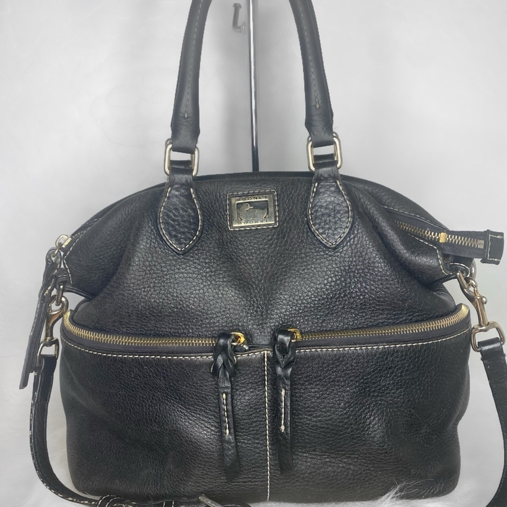 Dooney & Bourke Black Leather Adjustable Strap Bag